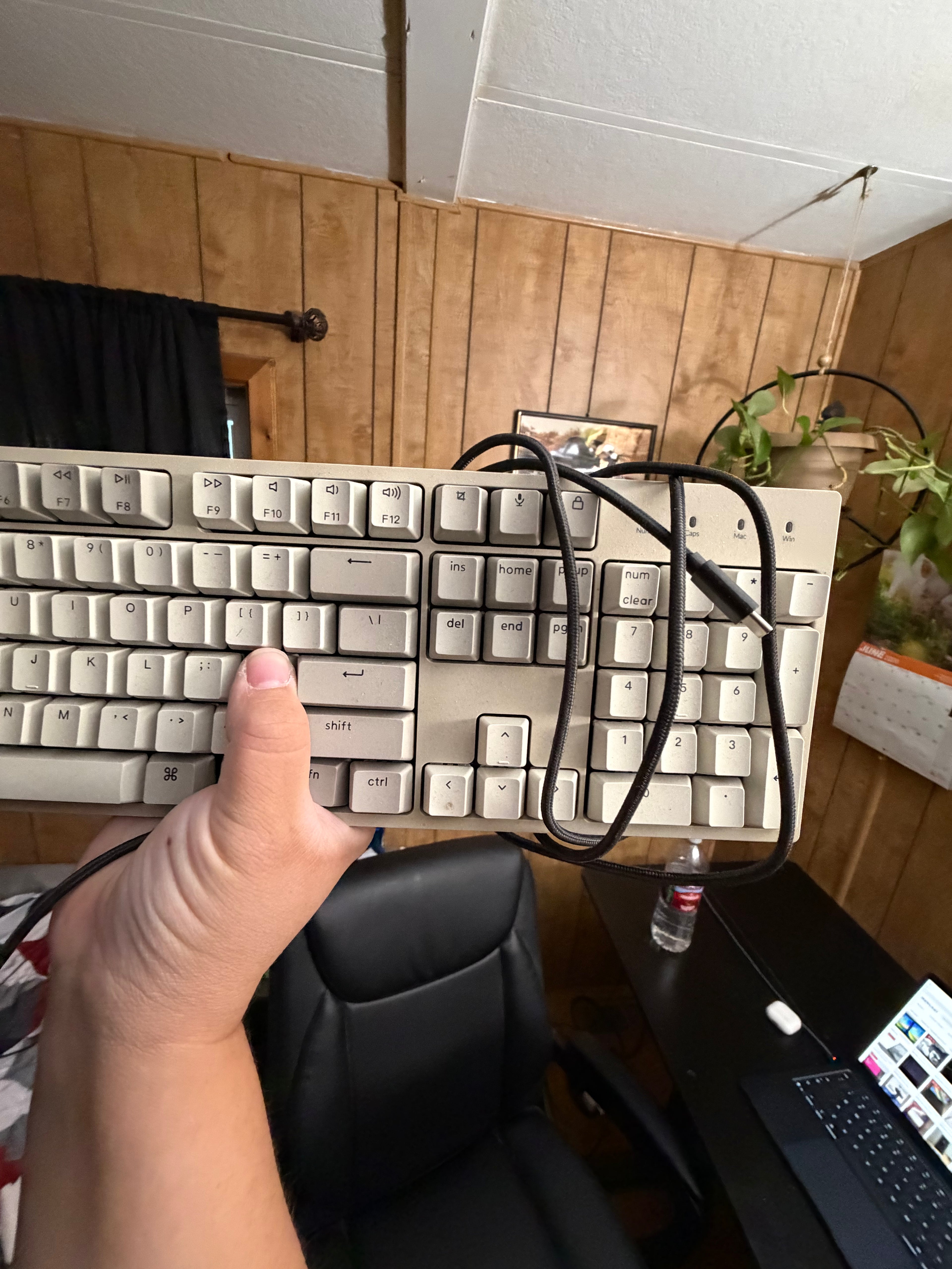 Retro Technical Keyboard Compatible with Apple with Type-C Plugin